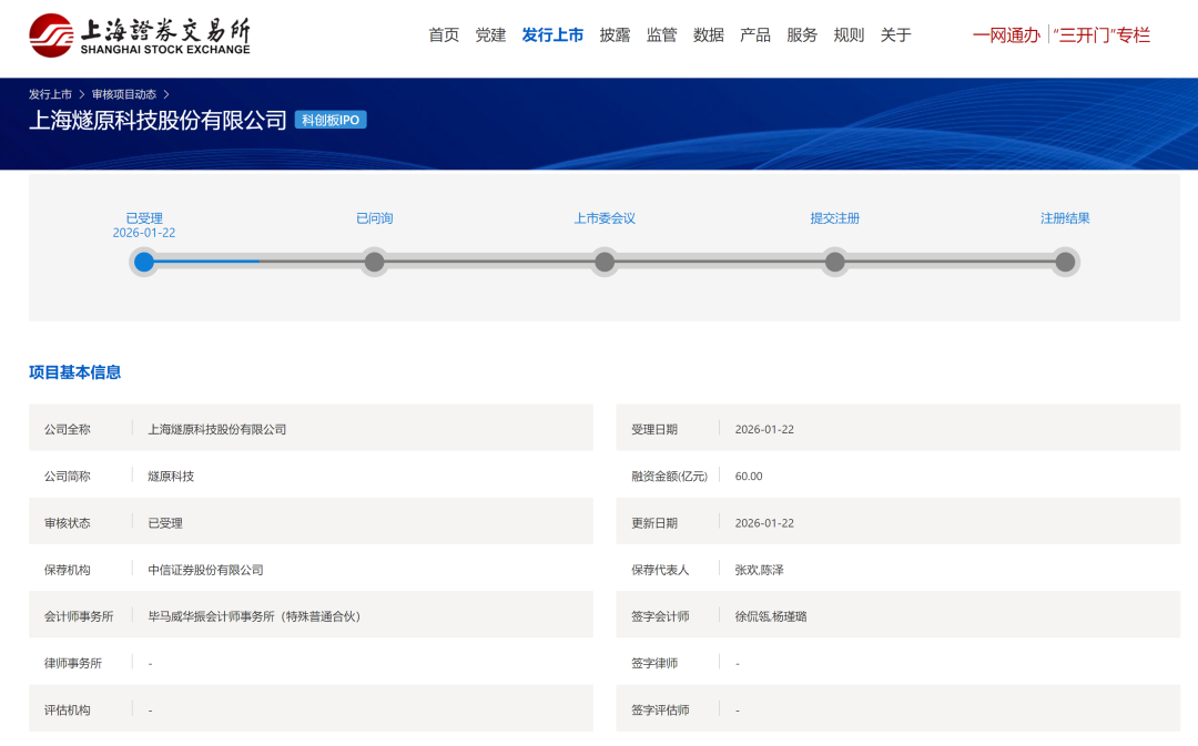 国产GPU四小龙之一燧原股份IPO获受理