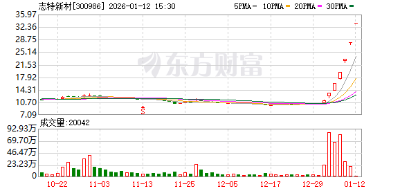 志特新材：公司股票交易异常波动 将停牌核查