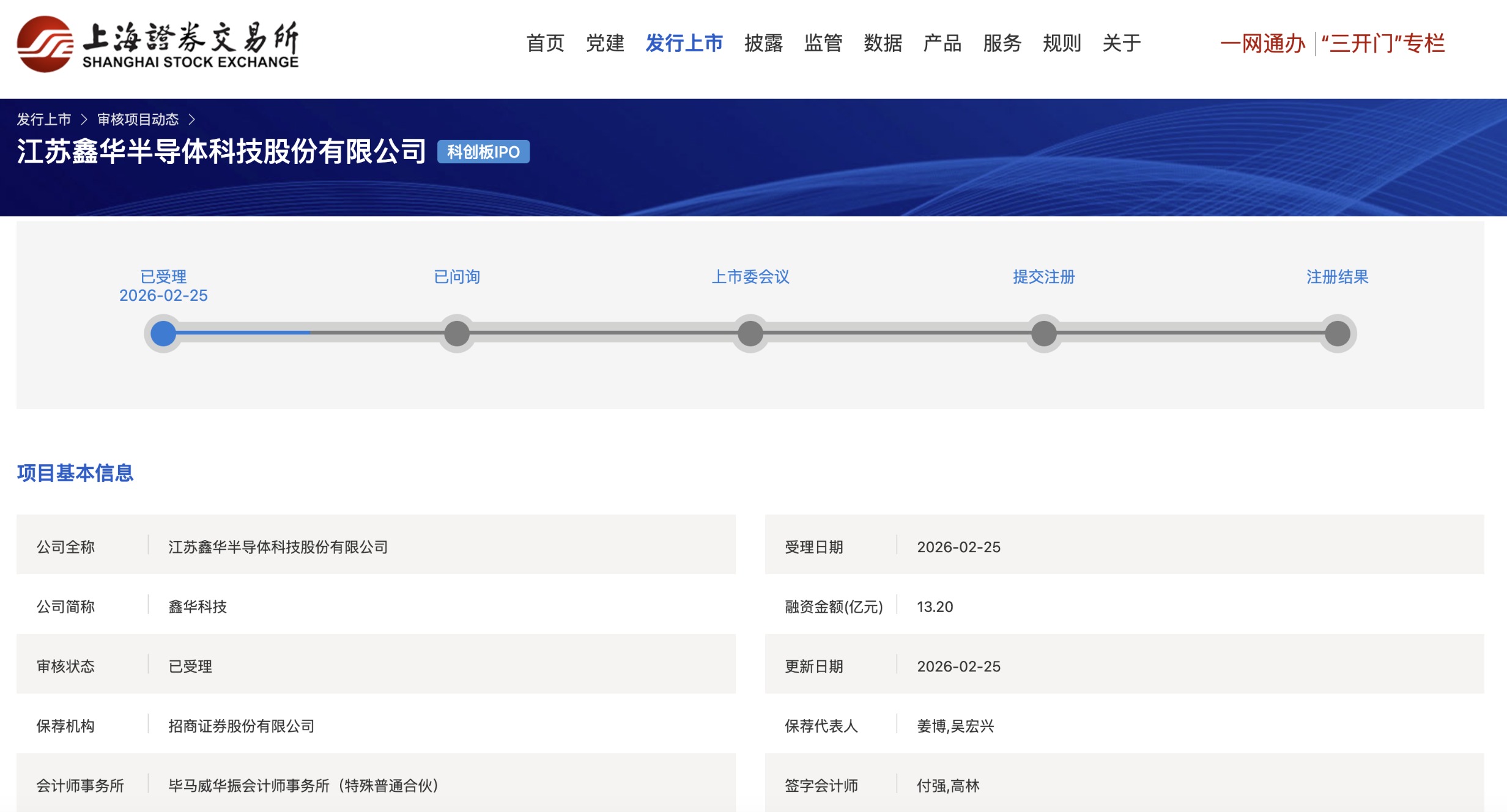 马年首单IPO新受理来了！鑫华科技冲刺科创板 拟募资13.2亿元