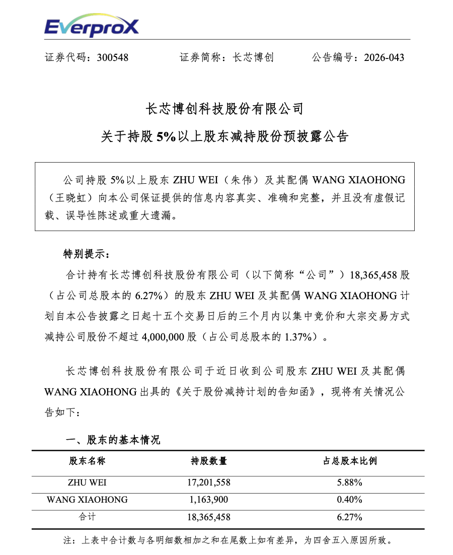 A股7家半导体上市公司集体宣布:股东减持!套现金额可达127亿元(7) A股7家半导体上市公司集体宣布:股东减持!套现金额可达127亿元(7)